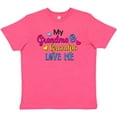 thumbnail image 3 of Inktastic My Grandma and Grandpa Love Me with Hearts Youth T-Shirt, 3 of 5