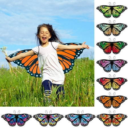 

IWRUHZY ButterflyBack Hanging ButterflyDecorative BalloonsKids Toy ButterflyCloak Garden Flag Decoration
