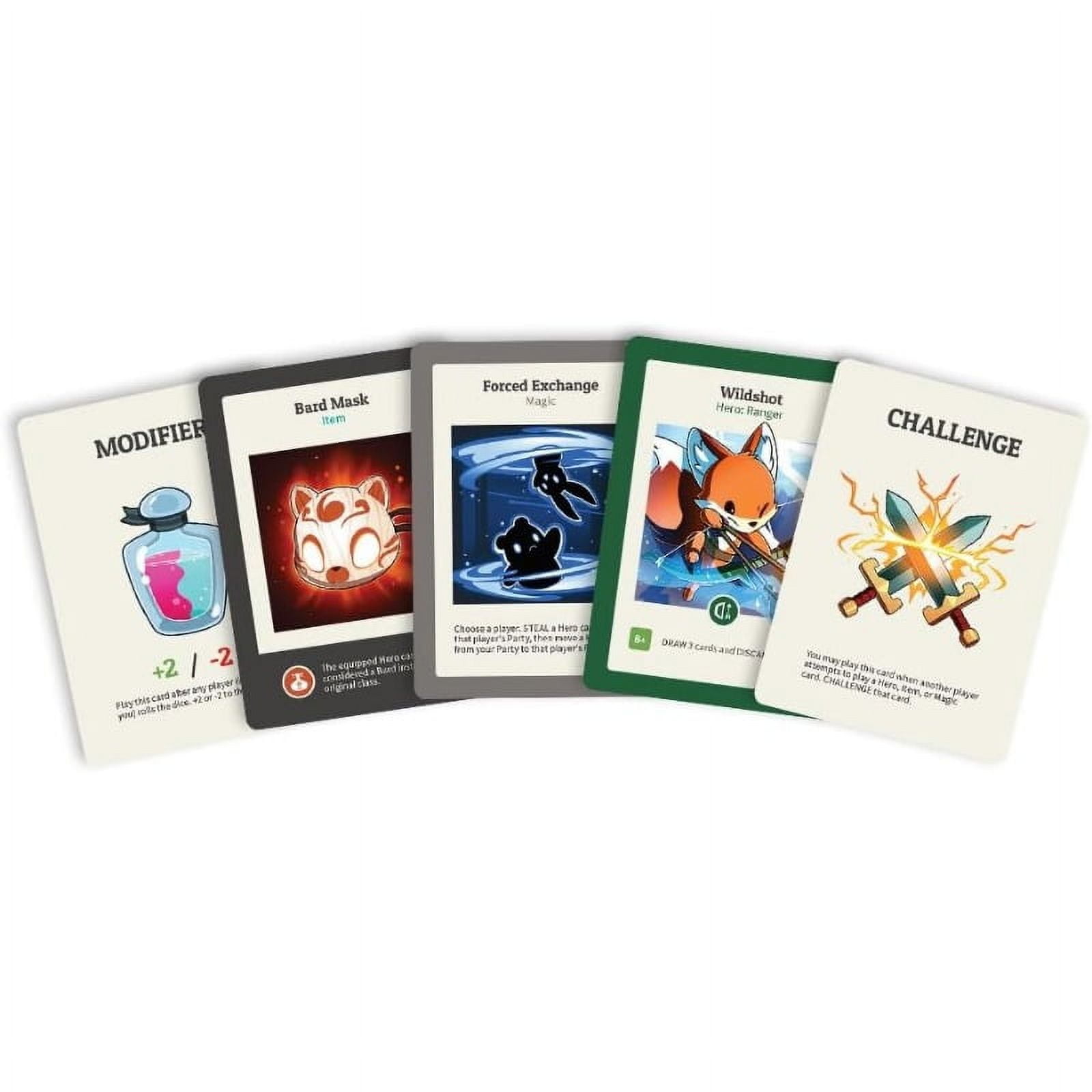 Here is the English version of Here to Slay, where basic battles and extended family gatherings are added, as well as card and board games