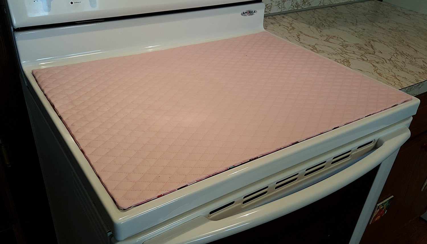 Quilted Cover & Protector for Glass/Ceramic Stove Top / Cooktop (Pink