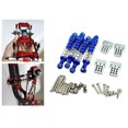 thumbnail image 4 of Amortiguador trasero delantero 4 piezas 62mm mejora amortiguador y torres de choque soporte montaje para MN 1/12 D90 D91 99S para WPL C14 C24 RC partes - Azul Azul Magideal Amortiguador trasero delantero, 4 of 7