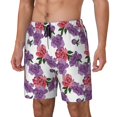 thumbnail image 1 of Balery Peonies Bañador para hombre, shorts de playa de secado rápido con entrepierna y forro de compresión-Small, 1 of 6