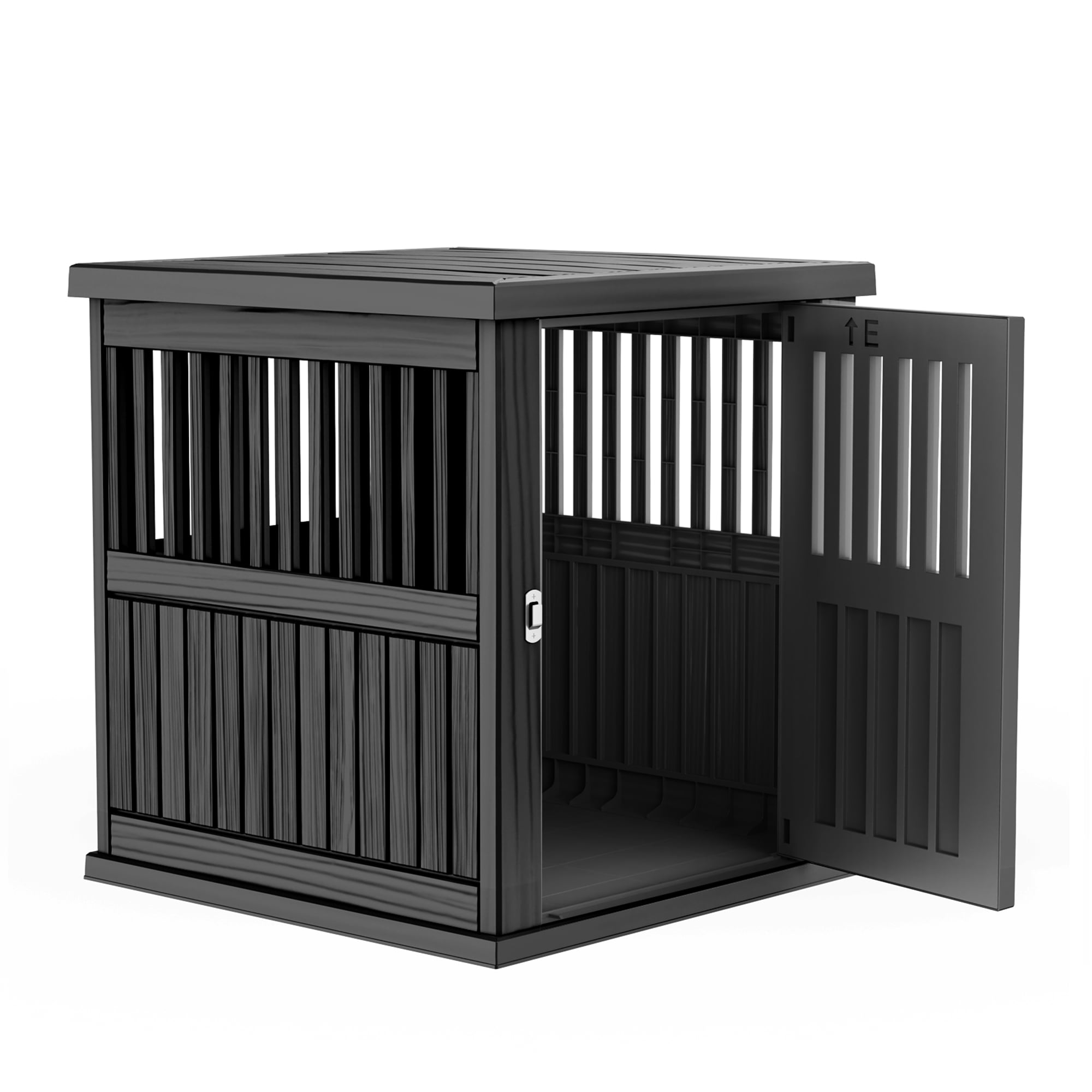 MAYEERTY Multi-Functional Pet Crate, Lockable Gate Furniture-Style Shelter & Side Table for Indoor Outdoor