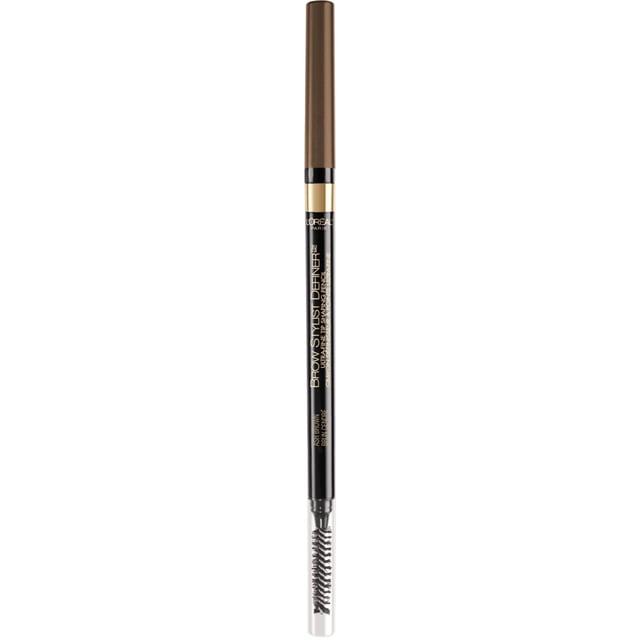 L’Oréal Paris Cosmetics Brow Stylist Definer, Ultra-Fine Tip Eyebrow Pencil, 0.5mm Tip for Well-Defined Brows and Easy Blend With No Gaps, Ash Brown ,90 mg