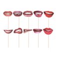 thumbnail image 3 of Miangastore 20 Pcs Accessoires de Cabine Photo Lèvres Rouges Amusantes Accessoires de Selfie Uniques pour Séance Photo pour Fête Festival Rassemblement, 3 of 9