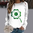 thumbnail image 1 of Pntutb Grande Taille Liquidation! Mode de la Saint-Patrick Chandail en Molleton Décontracté à Manches Longues Col Rond Imprimé pour Femmes, 1 of 4