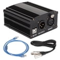 thumbnail image 1 of Phantom Power Supply, On Off Power Switch Black 48V Phantom Power Supply  For Condenser Microphone, 1 of 8