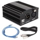 thumbnail image 1 of Fuente de alimentación fantasma de 48 V Fuente de alimentación de micrófono de condensador de 1 canal con cable XLR de 3 pines y cable USB, 1 of 5