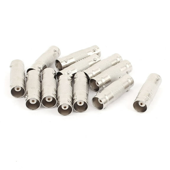 12Pcs BNC Female to Female Cable Adapter Connector for CCTV Camera