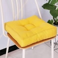 thumbnail image 2 of Xiao Hua Cojín cuadrado acolchado de lino sintético para silla, suave y sólido, cómodo para la oficina, el hogar o el coche, 50 x 50 cm, amarillo, 2 of 5