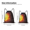 thumbnail image 2 of Kdxio Tennis Ball On Fire And Water Print Drawstring Backpack Bag,Waterproof Draw String Back Sack, Gym Drawstring Bags Swim Bag For Unisex, 2 of 5