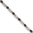 thumbnail image 1 of 925 Sterling Silver Garnet Bracelet Gemstone, 1 of 6