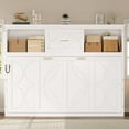 thumbnail image 3 of Euroco Wood Twin Size Murphy Bed with USB Charging, Cabinets and Drawer, White, 3 of 17