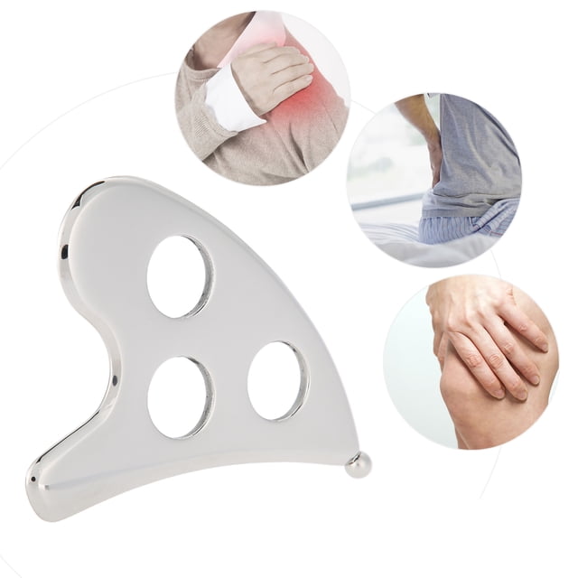 Tabla de Raspado de Acero inoxidable, Raspador de Cuerpo Facial, Placa de Masaje, Alivio del Dolor, Desinóxico Linfática