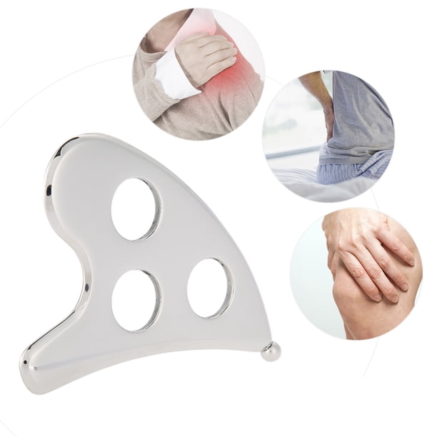 Tabla de Raspado de Acero inoxidable, Raspador de Cuerpo Facial, Placa de Masaje, Alivio del Dolor, Desinóxico Linfática