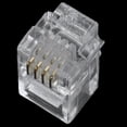 thumbnail image 3 of Conector RJ9 de plástico transparente, 30 unidades, 4P4C, adaptador telefónico, 3 of 8