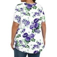 thumbnail image 3 of KOITHOT Womens Plus Size Tops Tunic Short Sleeve Crew Neck Shirts Casual Soft Blouse 1X-5X, 3 of 5