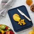 thumbnail image 3 of KitchenAid Classic Plastic Cutting Board with Trench, Non-Slip Edges, Dishwasher Safe, 8x10, Ink Blue, 3 of 6