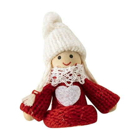 

FORYULIK Home Chandelier Beads Christmas Christmas Tree Cartoon Pendant Diy Material Small Doll (Note: Without Rope)