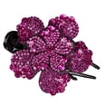 thumbnail image 2 of Pinzas para el cabello con diamantes de imitación, pinza de agarre, horquilla con flor para mujer, accesorios para el cabello Rosa roja, 2 of 6