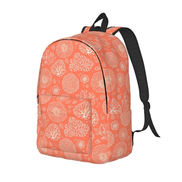 Easygdp The Marine Theme With Beautiful Corals Mochila de Lona Resistente para Laptop, Compatible con Laptops de 15 a 17 pulgadas, Ideal para Escuela, Trabajo y Viajes-Medium