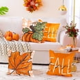 thumbnail image 4 of 1Pc/4Pcs Fall Pillow Covers Decoration, Farmhouse Pumpkin Maple Leaves Thanksgiving Fall Throw Pillows Cushion Case Couch Decor for Autumn Home Outdoor Decorations, 18X18Inch, 4 of 7