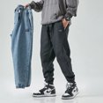 thumbnail image 2 of Pantalones vaqueros de talla grande 2024 para hombre, pantalones vaqueros casuales de moda para correr, pantalones vaqueros harén, pantalones vaqueros de cintura elástica nuevos de Hip Hop, pantalones, 2 of 5