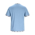 thumbnail image 5 of Men's Solid Color Basic Casual Short Sleeve Crewneck T-Shirt Top Tee for Daily Streetwear Loungewear Gym Workout Modern Fashion Essential | AESTIVO,Blue XL, 5 of 8