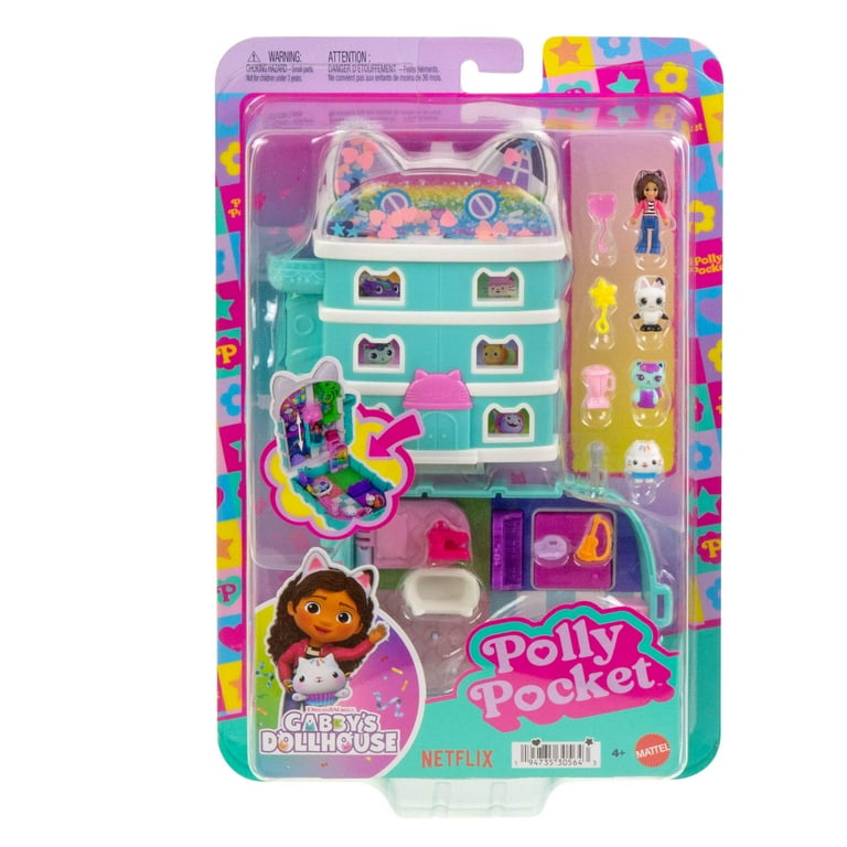 Polly Pocket Micro Dolls and Playset, Gabby's Dollhouse Compact