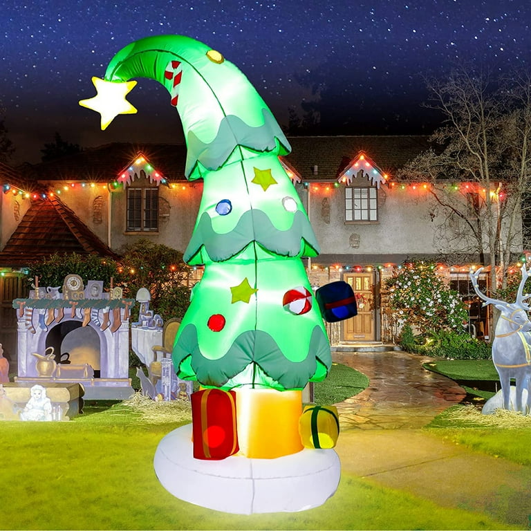 YEGKGO 6FT Christmas Inflatable Blow Up Decoration，Inflatable Christmas