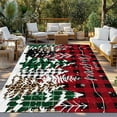 thumbnail image 3 of Fsddascl Red Black Plaid Christmas Outdoor Rug for Patio/Deck/Porch, Non-Slip Large Area Rug 5 x 8 Ft, Xmas Tree Snowflake Indoor Outdoor Rugs Washable Area Rugs, Reversible Camping Rug Carpet, 3 of 5