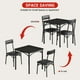 thumbnail image 3 of QinaQin Juego de comedor de 3 piezas para 2 personas, mesa rectangular moderna para cocina con diseño ahorrador de espacio, cubierta MDF y estructura de acero inoxidable para departamento, 3 of 8
