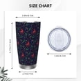 thumbnail image 4 of Picia Christmas Deer Pattern 20 oz Tumbler Stainless Steel Vacuum Insulated Coffee Ice Cup Double Wall Travel Flask Dual Lid Water Bottle, Eco-friendly Car Cup-Without Straw, 4 of 8