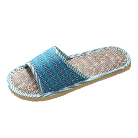 OJSFQUFP Summer Sandals for Women Slippers for Women Indoor Shoes Flip Flops Breathable Open Toe Sandals Comfort House Slippers Cute Womens Slippers Sky Blue 26