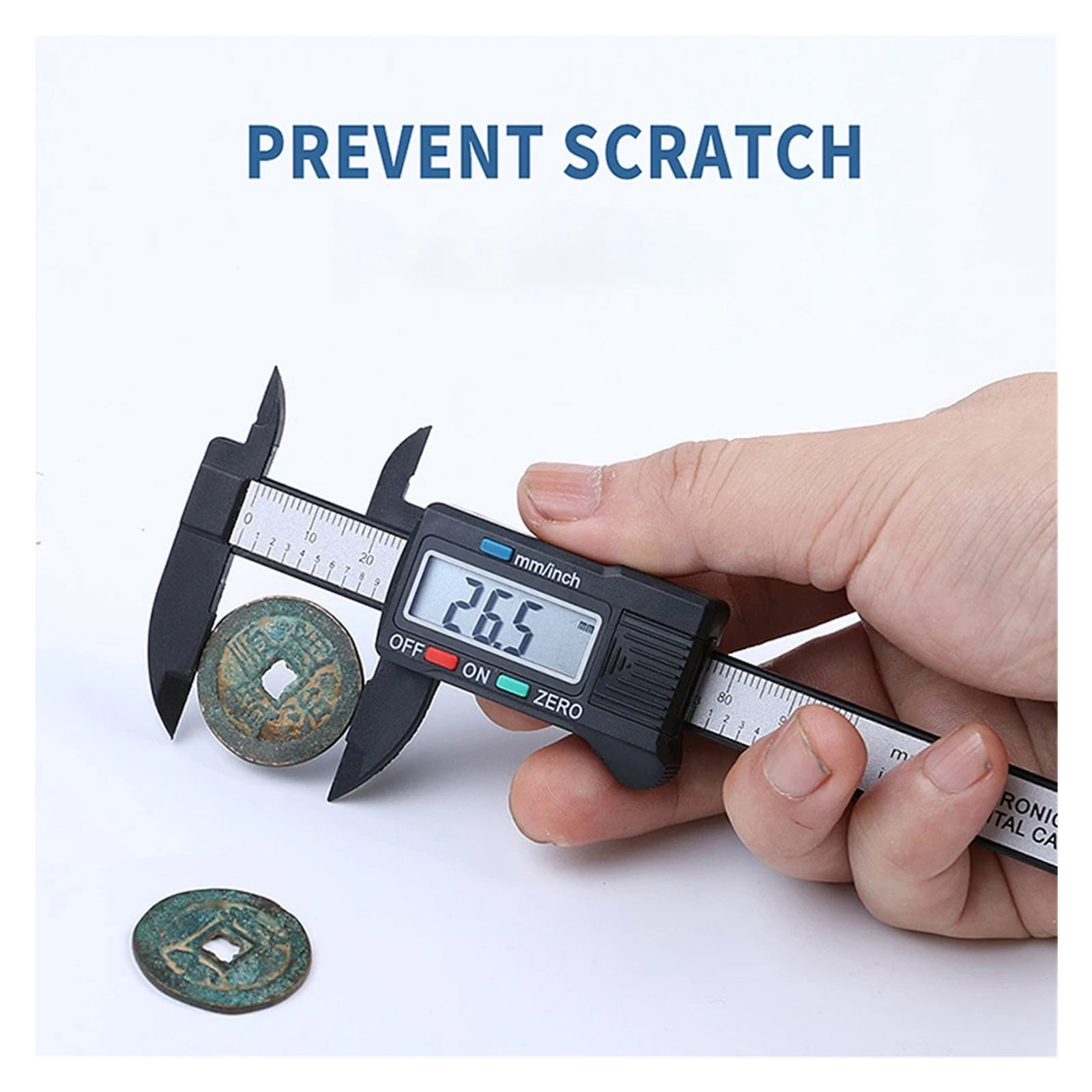 0-100mm Vernier Caliper Gauge Delicate Design Practical Multi-function LCD Digital Electronic Micrometer Measuring Tool ,Precision Measuring