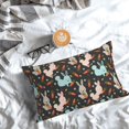 thumbnail image 5 of Pofeuu Rabbit Is Eating Carrots Print Polyester Microfiber Plush Pillowcases, Super Soft and Cozy Pillow Case Covers with Envelop Closure（Pillow core not included）-16"x24", 5 of 6