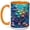 Orange, variant on Sea Turtle Coffee Mug, Colorful Ocean Turtle Mug, Ceramic Cup