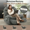 thumbnail image 4 of Korser Power Swivel Rocker Recliner Chair with USB Ports Chenille for Living Room,Grey, 4 of 7
