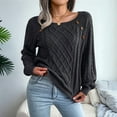thumbnail image 6 of Women'S Casual Leopard Print Knitted Pullover Sweaters Long Sleeve Crew Neck Jumper Tops, 6 of 7