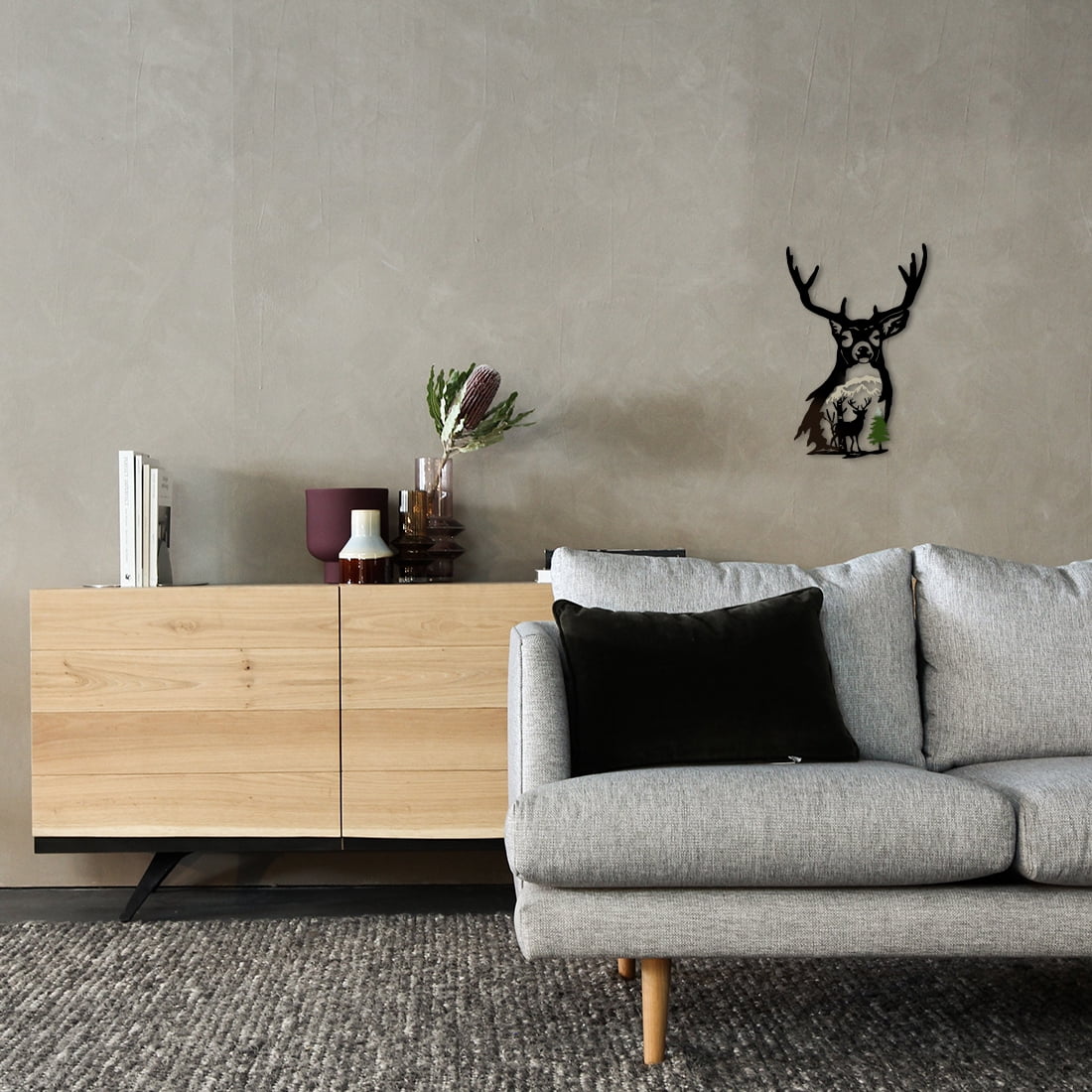 Deer Head Wall Hanging Resin Silicone Mold, Deer Epoxy Casting Mold for Wall Hanging Mount Home Office Decoration, DIY Crafts Door Wall Art Party Decoration