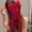 Red, variant on Satin Large Bow Hair Clip with Long Tails, Elegant Back-of-Head Updo Accessory-Red