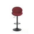 thumbnail image 6 of Bar Stools Set of 2 - Adjustable Barstools with Back and Footrest, Counter Height Bar Chairs for Kitchen, Pub -Red, 6 of 9