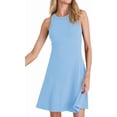 thumbnail image 5 of Sleeveless Solid Color Women Ribbed Mini Knit Tank Dress, 5 of 6
