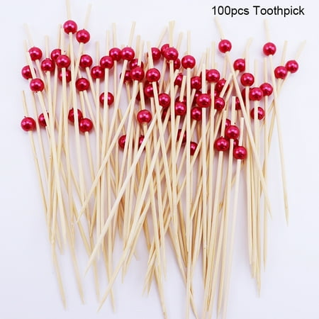 

100pcs Cocktail Picks Bamboo Food Picks Food Sticks For Party