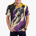 thumbnail image 1 of Balery Astronaut Floating purple Space Camisa Polo de Hombre con Estampado, de Manga Corta y Tejido Medio, Camisa Tipo Golf Polo-Large, 1 of 6
