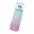 thumbnail image 2 of Portable 2 Liter Water Bottle With Handle For Gym And Travel - Large Motivational Time Marker Water Jug, Leak Proof, Gradient Matte Plastic Cup, 2 of 6