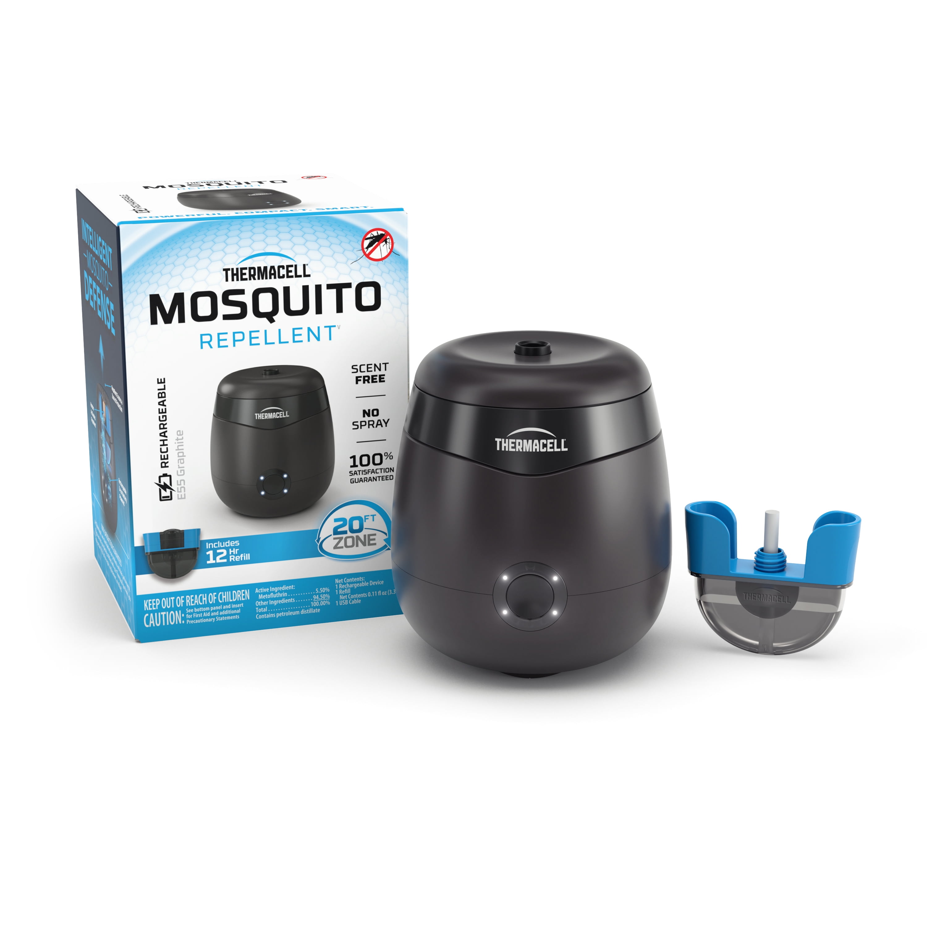 Thermacell Rechargeable ESeries E55 Mosquito Repeller with 12Hour
