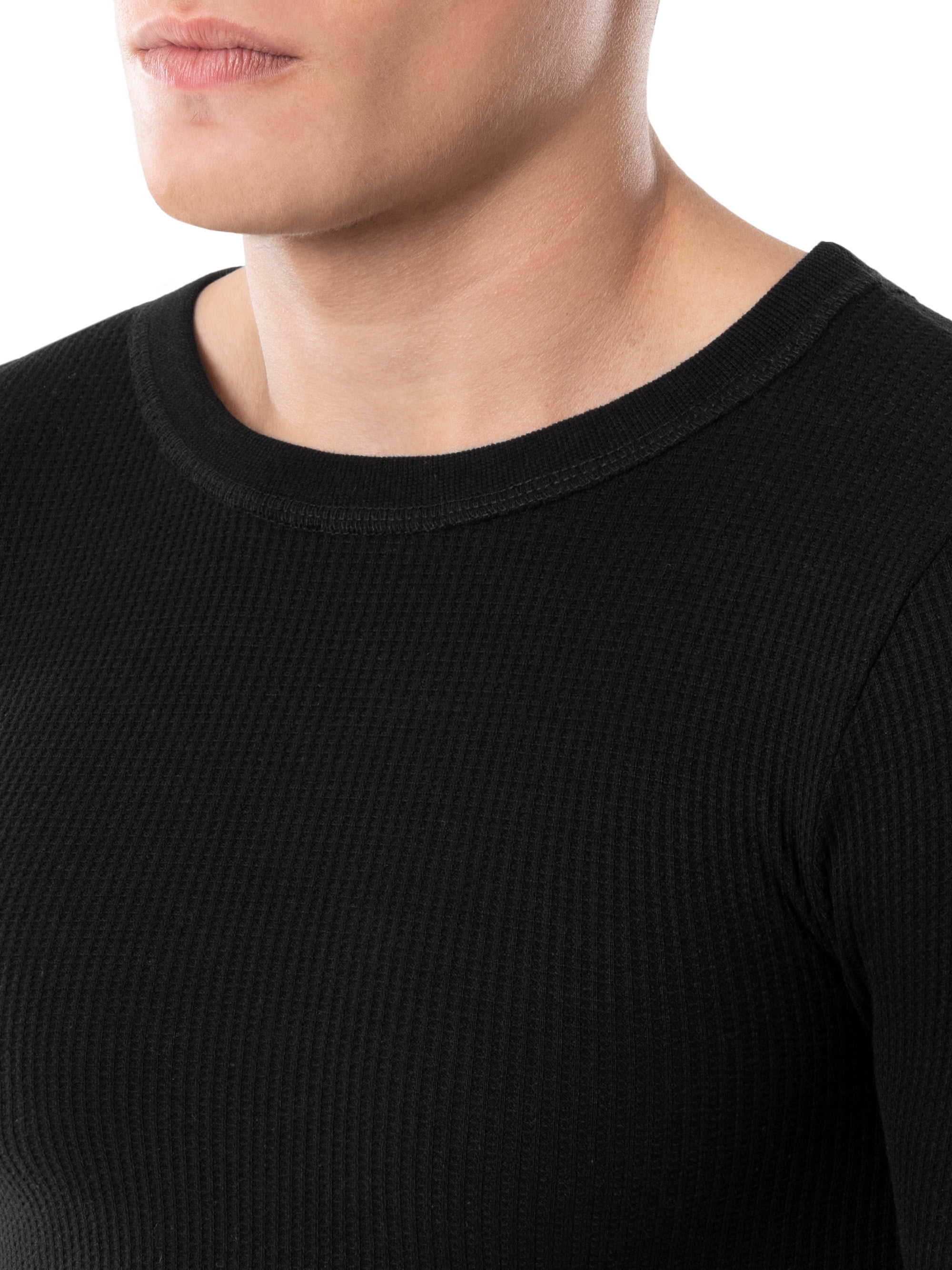 Fruit of the Loom Men's Thermal Waffle Crew Top, 2-Pack, Sizes S-5XL