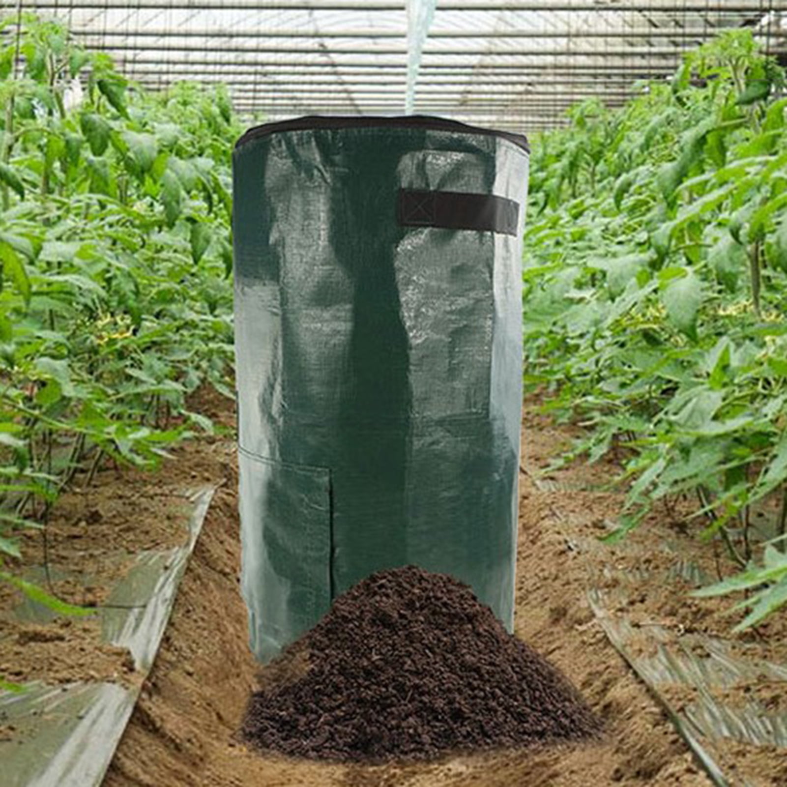 Yesbay Leaf Trash Bag Large Capacity Waterproof PE Material Organic Compost Bag Extra-Large Heavy-Duty Garbage Can Garden Supplies, Adult Unisex, Size
