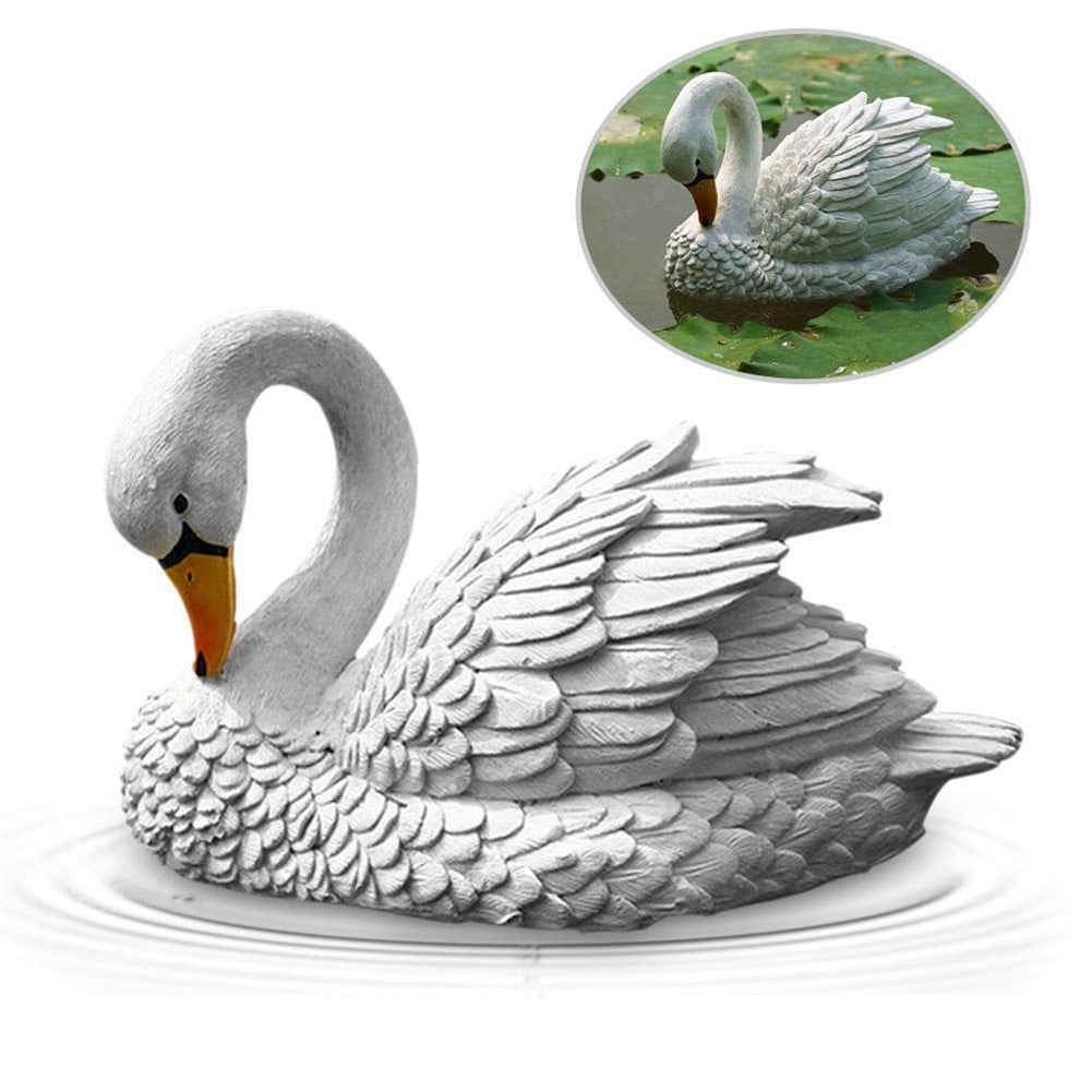 Home Garden Decor Artificial Simulated Swan Ornament Art Figurine Display #2